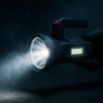 Multi-functional rechargeable LED torch offering versatile lighting options for various uses