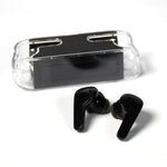 Sleek black M12 Max Bluetooth Earbuds, ready for seamless wireless connectivity.