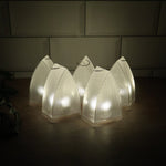 Set of 5 LED flameless lantern lights with warm glow for home decor