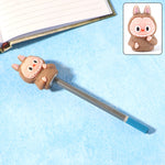 Side view of cartoon shaped eraser with integrated pencil sharpener