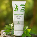 Neem & Tulsi Face Wash tube standing upright on surface