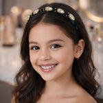 Elegant studded hairband accessory with sparkling crystals