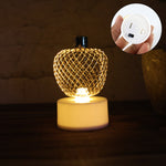 Battery-operated flameless apple tealight candles, safe for any occasion.