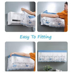 Detailed view of the high-quality stitching and durable net fabric of the AC dust cover.