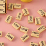 A rectangular bright yellow 4B eraser ready for school or office tasks.