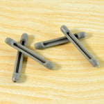 Close-up view of soft anti-slip eyeglass temple tip sleeves on spectacle arms