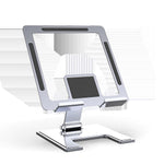 Multi-angle adjustable phone and tablet holder demonstrating versatile viewing positions.