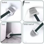 Anti-drip toilet brush holder with a hollow drain design for quick drying.