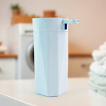 Push action demonstrating hygienic soap dispensing from 300ml dispenser