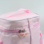 Portable lunch tote with adjustable strap in animal design