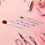 Decorative floral makeup brushes perfect for precise cosmetic application