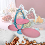 Expanded foldable fruit tray showing multi-layer design