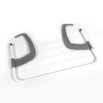 The versatile folding drying rack holding socks and towels, showcasing its multi-purpose design.