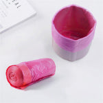 Textured surface of heavy duty garbage bag roll showing durability