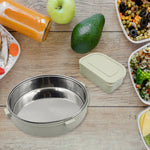 A healthy meal packed inside the eco-friendly Stainless Steel Lunch Box, keeping food fresh.