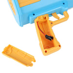 Side profile of the rechargeable bubble gun, illustrating its sleek design.