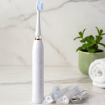 Detail of electric toothbrush charging port for USB rechargeable use
