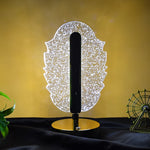 Elegant feather inspired crystal table lamp as home décor