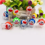 Close-up of the detailed lightning design on the Doremon keychain.