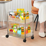 Kitchen storage trolley with two spacious layers for fruits, vegetables and snacks