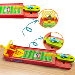 Detailed shot of the goal and score counter on the Finger Football Game.
