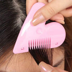 Gentle baby hair scissors with heart-shaped handle and sharp stainless steel blades.