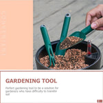 Ergonomic heavy duty garden trowel with a sturdy blade for efficient digging.