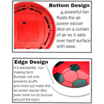 Hover soccer ball toy with foam bumper protecting furniture