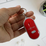 Key finder being activated by whistle showing sound activation feature