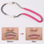 Compact facial hair remover spring for smooth facial skin and easy hair removal