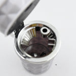 Functional car ashtray with blue LED light, designed for vehicle cup holders.