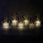 LED cactus flameless decorative candle lit with warm white flickering light
