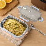 Durable leak-proof lunch container side view with airtight lid