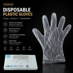 Flexible clear gloves for hygiene and safety