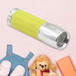 Close-up of the Mini LED Flashlight's powerful beam, cutting through darkness.