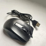Packaging of the Compshop wired optical mouse, showcasing the product inside the box.