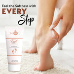 Tube of cracked heel care cream with moisturizing formula