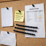Multipurpose round head push pins for cork boards and bulletin displays