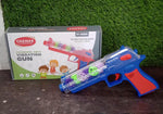 Another angle of the Aditi Transparent Gear Toy Gun, highlighting its engaging features.