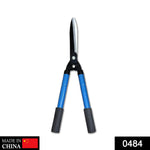 Heavy-duty hedge shear with sharp blades and comfortable grips.