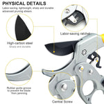 Ergonomic anti-slip cushioned handle on pruning shears for comfortable garden use