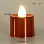Individual LED tealight candle showcasing its flameless design.
