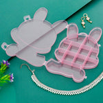 Cartoon bear plastic holder with ample space for organizing various small objects.