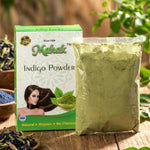 Natural Indigo Powder in fine texture for herbal hair coloring and scalp care