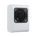 Angled view of the brown VoltDesk room heater.