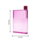Two A5 Notebook Water Bottles in different colors, showcasing available options.