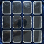 Close-up detail of soft inner base in mini rectangular jewellery box