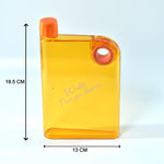 Close-up of the durable, non-toxic plastic material of the multicolor slim water bottle.