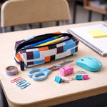 Multipurpose pencil pouch with printed fabric