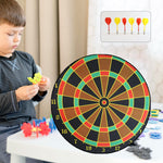 Magnetic target game on flexible double-sided dartboard mat
